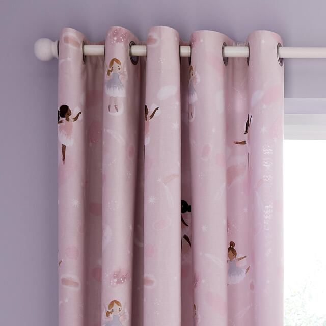 Catherine Lansfield Dancing Fairies Fully Reversible Lined Curtains - image 1