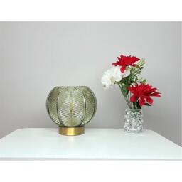 K Living Leaves Green Glass Table Lamp - thumbnail 2