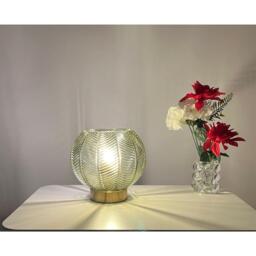 K Living Leaves Green Glass Table Lamp - thumbnail 4