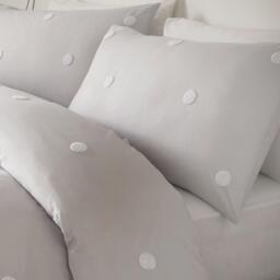 Appletree Dot Garden Duvet Cover Set Silver with White Dots - thumbnail 3