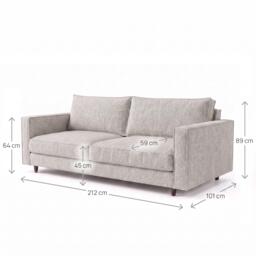 Sofa.com Axel 2.5 Seat Sofa in Brushed Matte Weave - thumbnail 3