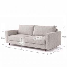 Sofa.com Axel 2.5 Seat Sofa in Brushed Matte Weave - thumbnail 4