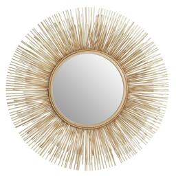 Interiors by Premier Templar Gold Finish Sunburst Wall Mirror