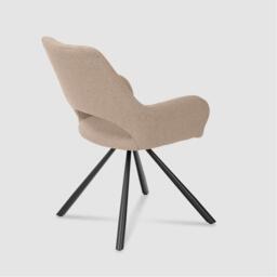 Urban Meuble Set of 2 Dining Chair Beige Fabric Modern Design - thumbnail 5