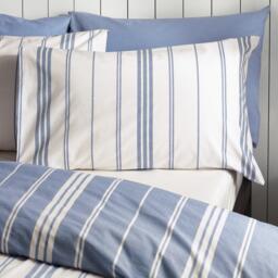 Catherine Lansfield Harbour Stripe Reversible Duvet Cover Set - thumbnail 3