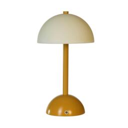 Lighting Collection Rechargeable Glass Shade Table Lamp - thumbnail 3