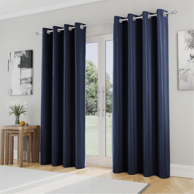 Enhanced Living Plain Supersoft Thermal Blockout Eyelet Curtains - image 1
