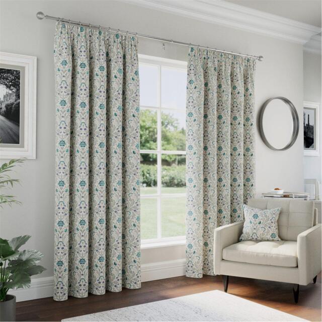 Enhanced Living Cotswold Floral 100% Blackout Tape Top Curtains - image 1