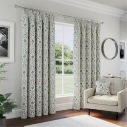 Enhanced Living Cotswold Floral 100% Blackout Tape Top Curtains