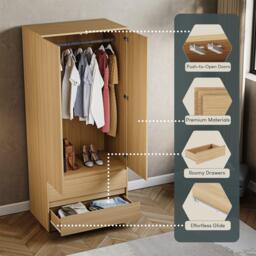 Lassic Vida Designs Denver 2 Door Wardrobe With Drawers - thumbnail 7