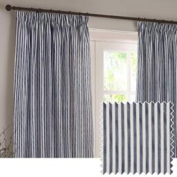 Yard Hebden Striped 100% Cotton Lined Pencil Pleat Curt - thumbnail 1