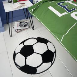 Catherine Lansfield Its A Goal Football Shaped Rug - thumbnail 1