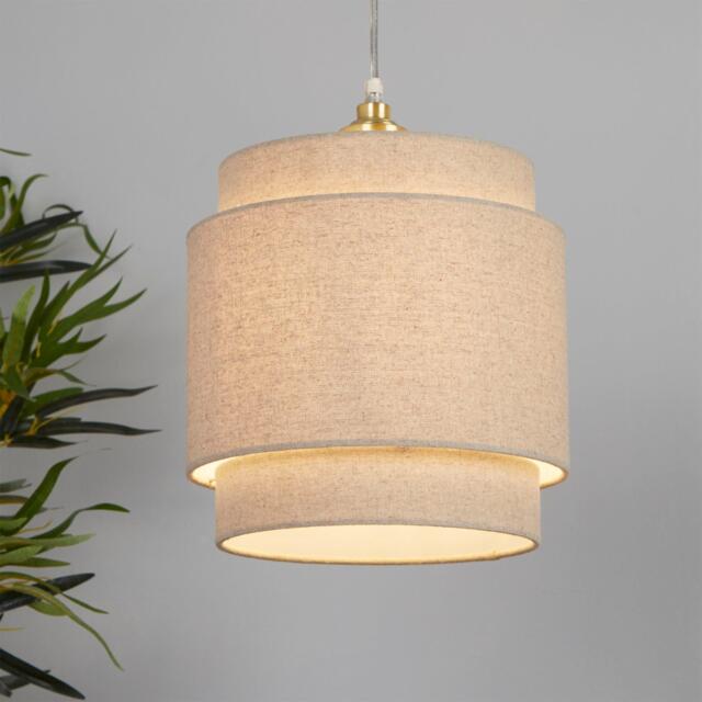 Lighting Collection Finn Tiered Linen Lampshade - image 1
