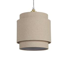 Lighting Collection Linen Tiered Shade - thumbnail 3