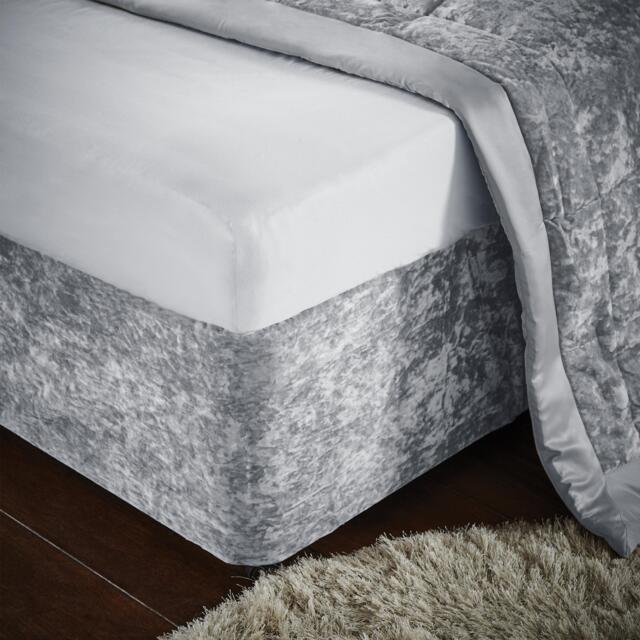 Catherine Lansfield Crushed Velvet Elasticated Divan Base Wrap - image 1