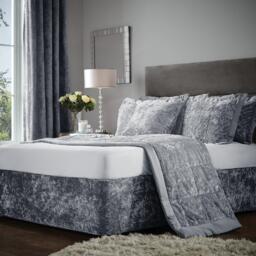 Catherine Lansfield Crushed Velvet Elasticated Divan Base Wrap - thumbnail 5
