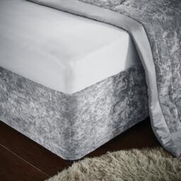 Catherine Lansfield Crushed Velvet Elasticated Divan Base Wrap - thumbnail 1