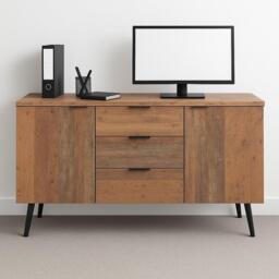 Urban Meuble Rustic Wood Sideboard Brown Durable Use - thumbnail 2