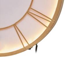 Interiors by Premier Genova 60cm Dia Small Gold and White LED Wall Cloc - thumbnail 4
