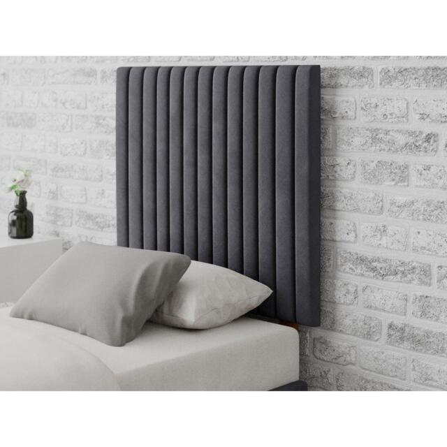 Aspire Grant 80 cm Headboard, Plush Velvet Fabric, Navy, - image 1