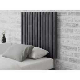 Aspire Grant 80 cm Headboard, Plush Velvet Fabric, Navy,