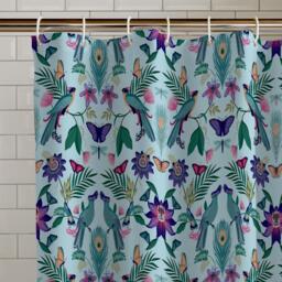 Catherine Lansfield Mya Tropical Bird Shower Curtain - thumbnail 2