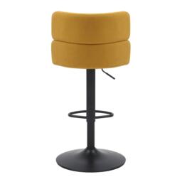 Shankar Set of 2 Mason Brushed Velvet Black Base Bar Stool - thumbnail 3