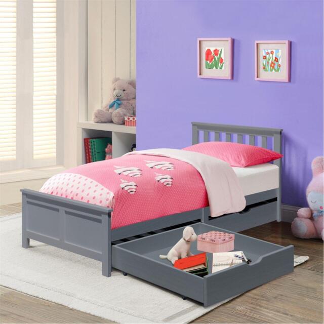 Comfy Living Premium Wooden Bed Frame with Drawers and Mattress - image 1