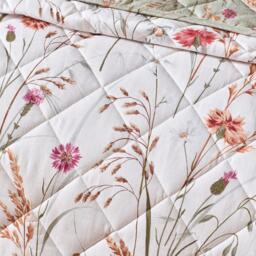 Catherine Lansfield Brushed Grasmere Floral Cotton Quilted Bedspread - thumbnail 3