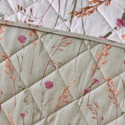 Catherine Lansfield Brushed Grasmere Floral Cotton Quilted Bedspread - thumbnail 4
