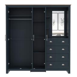 Jack Wills Lancaster 4 Drawer Wardrobe Combi Unit - thumbnail 4