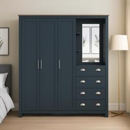 Jack Wills Lancaster 4 Drawer Wardrobe Combi Unit - thumbnail 1