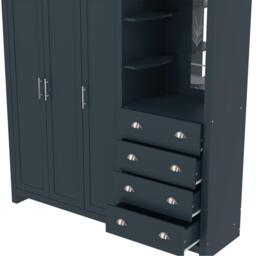 Jack Wills Lancaster 4 Drawer Wardrobe Combi Unit - thumbnail 5