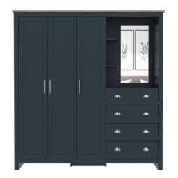 Jack Wills Lancaster 4 Drawer Wardrobe Combi Unit - thumbnail 2