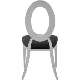 Interiors by Premier Yasmin Oval Back Black Velvet Dining Chair - thumbnail 3