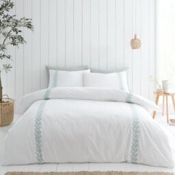 Bianca Embroidery Leaf 180 TC Cotton Duvet Cover Set - thumbnail 1