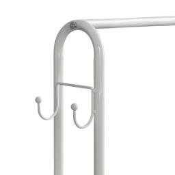 House of Home Clothes Rail With Two Shelves in White Powder Coat - thumbnail 7