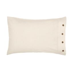 Morris and Co Pure Linen Cotton Standard Pcase White - thumbnail 1