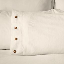 Morris and Co Pure Linen Cotton Standard Pcase White - thumbnail 2