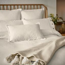 Morris and Co Pure Linen Cotton Standard Pcase White - thumbnail 4