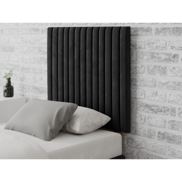 Aspire Grant 80 cm Headboard, Plush Velvet Fabric, Navy, - image 1