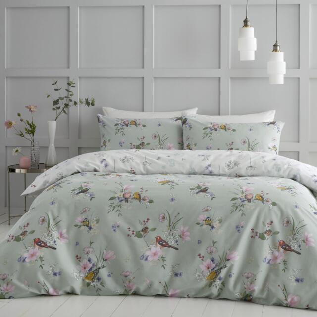 Catherine Lansfield Songbird Reversible Duvet Cover Set - image 1