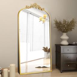 LIFE IDEAS Vintage Gold Decorative Wall Mirror