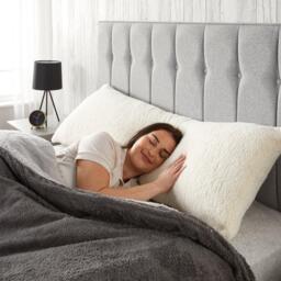 Downland Teddy Fleece Bolster Pillow - thumbnail 3