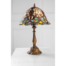 K Living Barking Antique Brass Tiffany Table Lamp - thumbnail 4