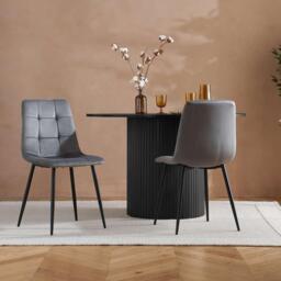 Birlea Axel Round Fluted Dining Table - thumbnail 4