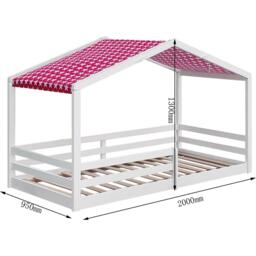 Comfy Living 3ft House Bed Frame With Tent and Mat - thumbnail 6