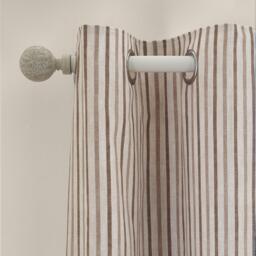 Catherine Lansfield Logan Stripe Lined Eyelet Curtains Blue