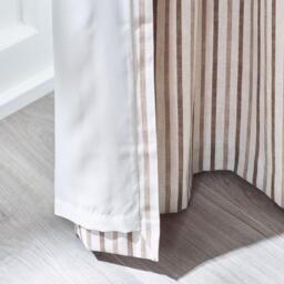 Catherine Lansfield Logan Stripe Lined Eyelet Curtains Blue - thumbnail 4