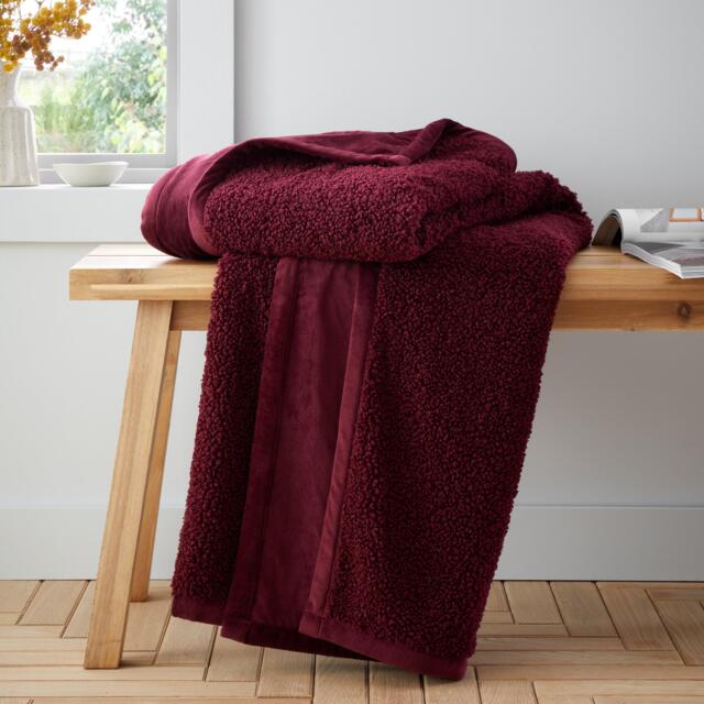 Catherine Lansfield So Soft Velvet Boucle Blanket Throw - image 1